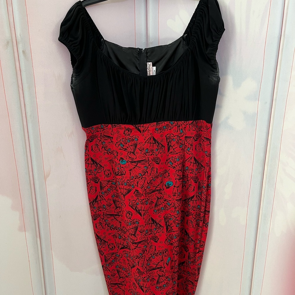 Pinup Couture Elegant Black and Red Dress